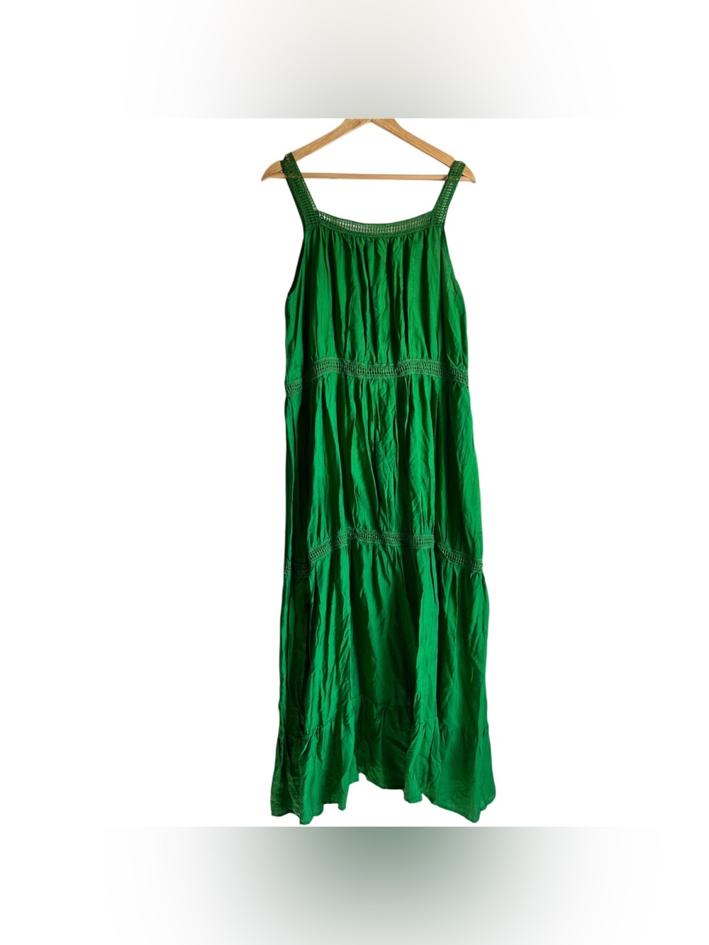 Green Ruffle Boho Maxi Dress - Picture 5 of 6